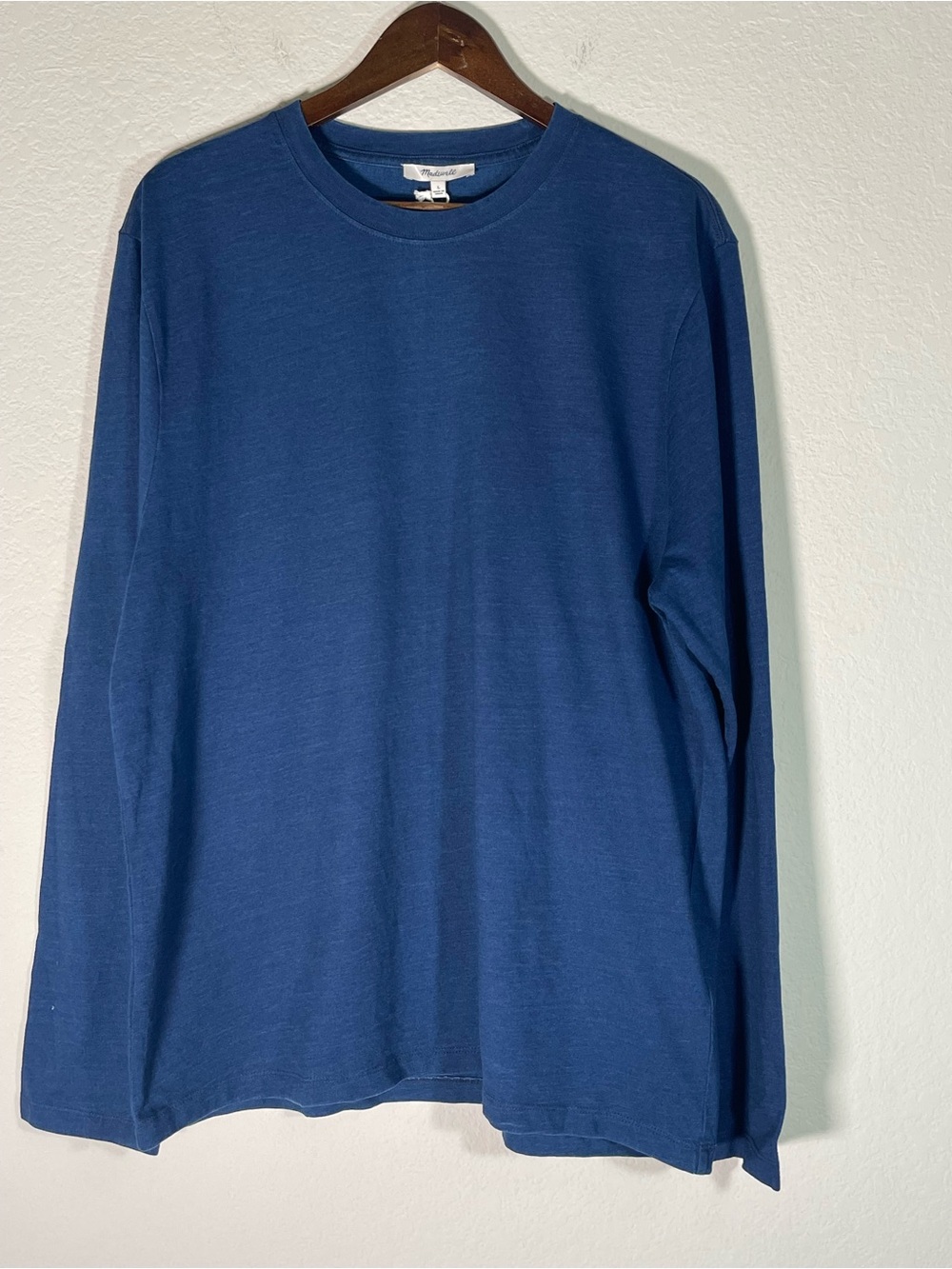 Madewell Men’s The Indigo-Dyed Long-Sleeve Vintage Tee Size Large NWT